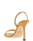 Jimmy Choo Beige Leather Stiletto Heel Sandals