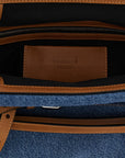 Moschino Blue Cotton Clutch Bag