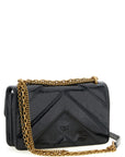 PINKO Black Calfskin Crossbody Bag