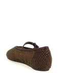 LE SILLA Brown Polyamide Ballet Flats