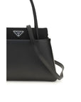 Prada Black Calf Leather Bos Taurus Handbag