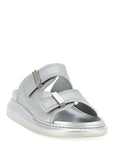 Alexander McQueen Silver Rubber Slides