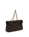 Valentino Garavani Brown Calf Leather Bos Taurus Shoulder Bag