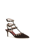 Valentino Garavani Brown Suede Leather High Heel Pumps