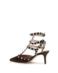 Valentino Garavani Brown Suede Leather High Heel Pumps