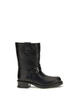 Valentino Garavani Black Calf Leather Bos Taurus Ankle Boots
