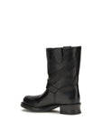 Valentino Garavani Black Calf Leather Bos Taurus Ankle Boots