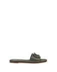 Valentino Garavani Bicolor Calf Leather Bos Taurus Flat Sandals