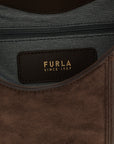 Furla Brown Calfskin Shoulder Bag