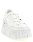 Chloé White Polyester Wedge Sandals