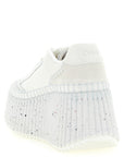 Chloé White Polyester Wedge Sandals