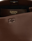 Ganni Brown Leather Handbag