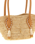 Christian Louboutin Beige Raffia Tote Bag