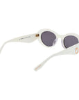 Trussardi White Acetate Sunglasses