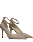Jimmy Choo Gray Leather High Heel Pumps