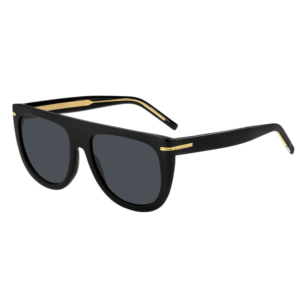 Hugo Boss Occhiali da Sole Nero con Lenti Grigie e Protezione UV