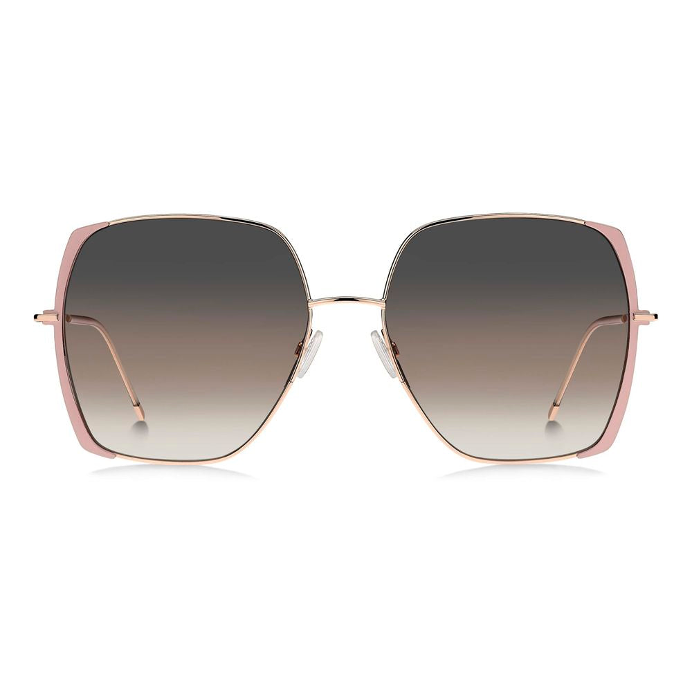 Hugo Boss Occhiali da Sole in Metallo Oro con Lenti Marroni e Protezione UV