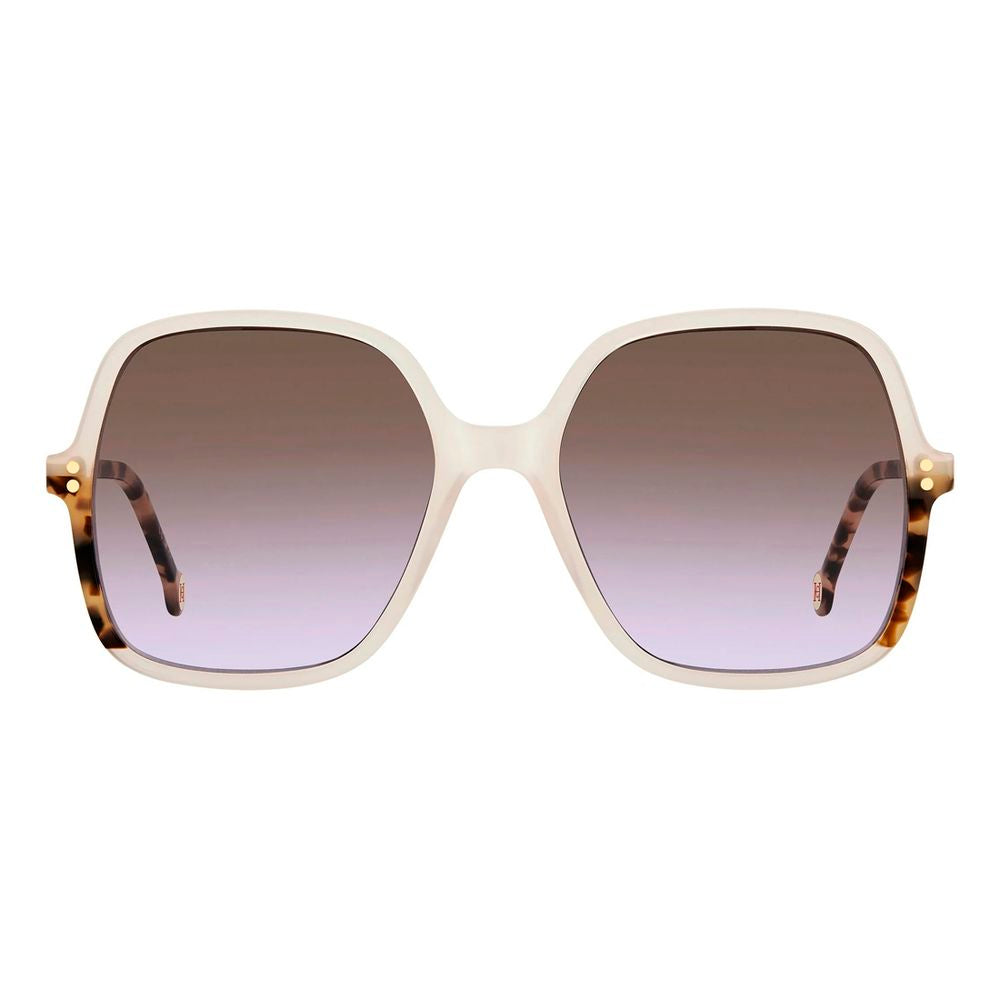 Carolina Herrera Beige Acetate Sunglasses