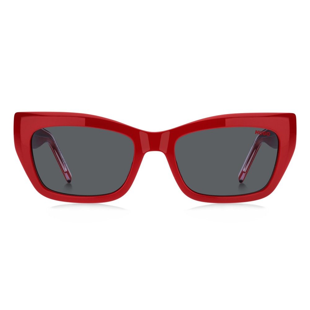 Hugo Boss Occhiali da Sole Rosso con Lenti Grigie