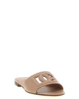 Dolce & Gabbana Beige Calfskin Slides