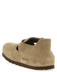 Birkenstock Beige Suede Leather Clogs