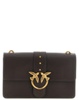 PINKO Brown Calfskin Crossbody Bag