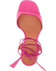The Attico Fuchsia Leather Stiletto Heel Sandals