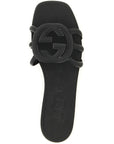Gucci Black Rubber Slides