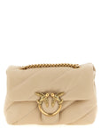 PINKO Beige Lambskin Crossbody Bag