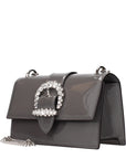 Jimmy Choo Gray Leather Shoulder Bag