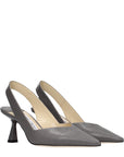 Jimmy Choo Gray Leather High Heel Pumps