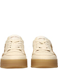 Jimmy Choo Beige Leather Low Top Sneakers