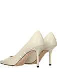 Jimmy Choo Beige Leather High Heel Pumps