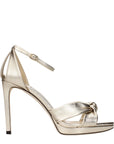 Jimmy Choo Gold Leather Platform Sandals