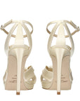 Jimmy Choo Beige Satin Platform Sandals