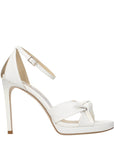 Jimmy Choo White Leather Platform Sandals