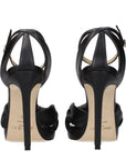 Jimmy Choo Black Leather Platform Sandals