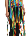 Dolce & Gabbana Multicolor Strings Bustier Polyester Corset  Top