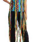 Dolce & Gabbana Multicolor Strings Bustier Polyester Corset  Top
