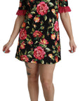 Dolce & Gabbana Floral Pink Lace A-Line Shift Mini Dress