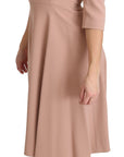 Dolce & Gabbana Pink 3/4 Sleeves A-line Viscose Dress