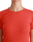 Dolce & Gabbana Red Crewneck Short Sleeve T-shirt Cotton Top