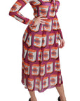 Dolce & Gabbana Purple Silk Bellezza A-Line Gown Dress
