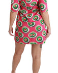 Dolce & Gabbana Pink Silk Cup Cake Shift Stretch Dress