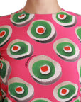 Dolce & Gabbana Pink Silk Cup Cake Shift Stretch Dress