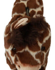 Dolce & Gabbana Brown Giraffe Slippers Flats Sandals Shoes