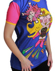 Dolce & Gabbana Purple PIG SUPERGIRL Top Cotton T-shirt