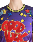 Dolce & Gabbana Purple YEAR OF THE PIG Top Cotton T-shirt