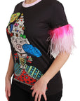 Dolce & Gabbana Black YEAR OF THE PIG Top Cotton  T-shirt