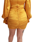Dolce & Gabbana Yellow Silk Stretch Sheath Bodycon Mini Dress